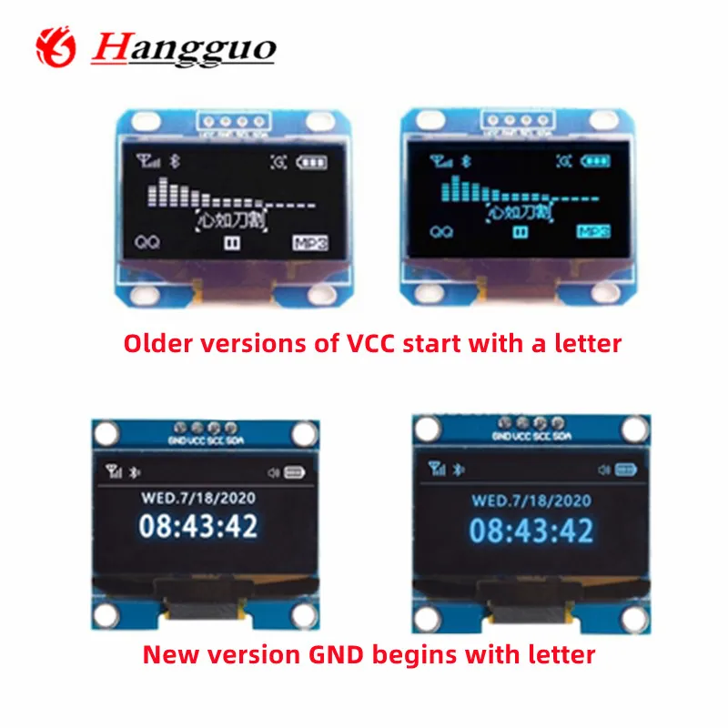 Оригинальный и новый 3 5-дюймовый ЖК-дисплей синий белый I2C IIC модуль дисплея 1 OLED