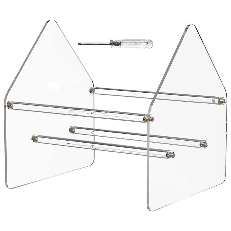 

Clear Acrylic Vinyl Desktop Record Display Rack Stand CDs Storage Holder Countertop Album Collection Organizer