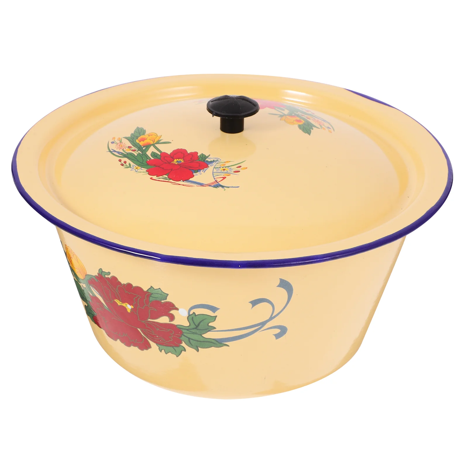 Винтажная миска для смешивания кухонный поднос хранения лоток мытья с крышкой