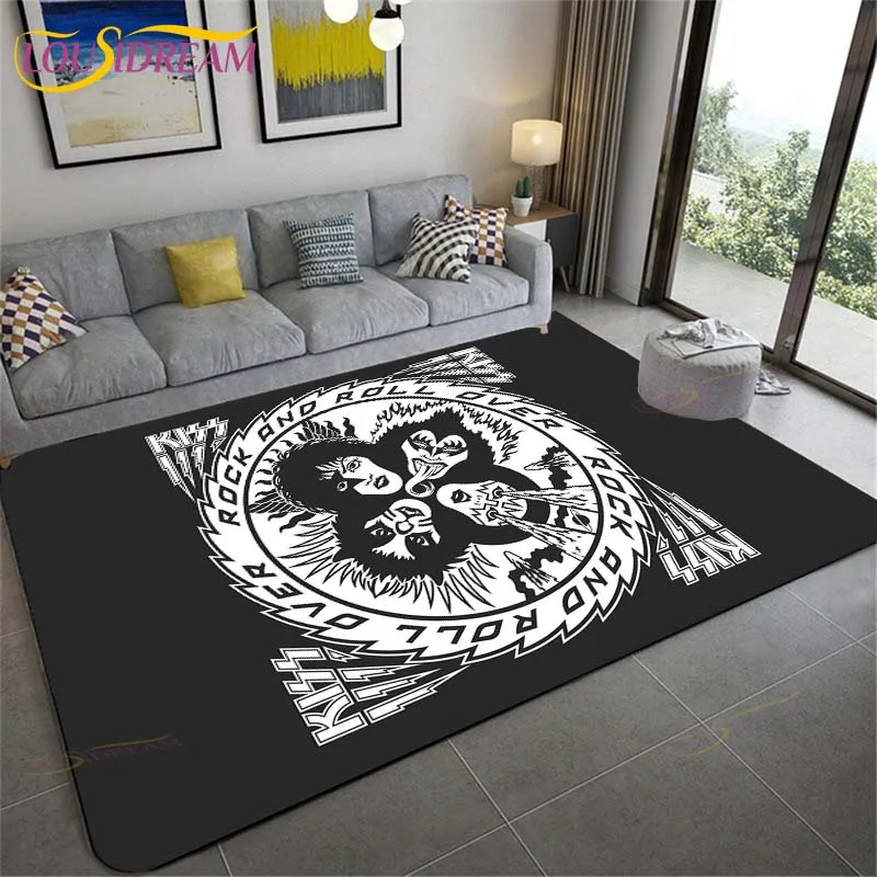 

Kiss Band Soft Area Rug Carpet Living Room Carpet Bedroom Children's Cloakroom Pet Carpet Tent Mat Carpet Non-Slip Mat
