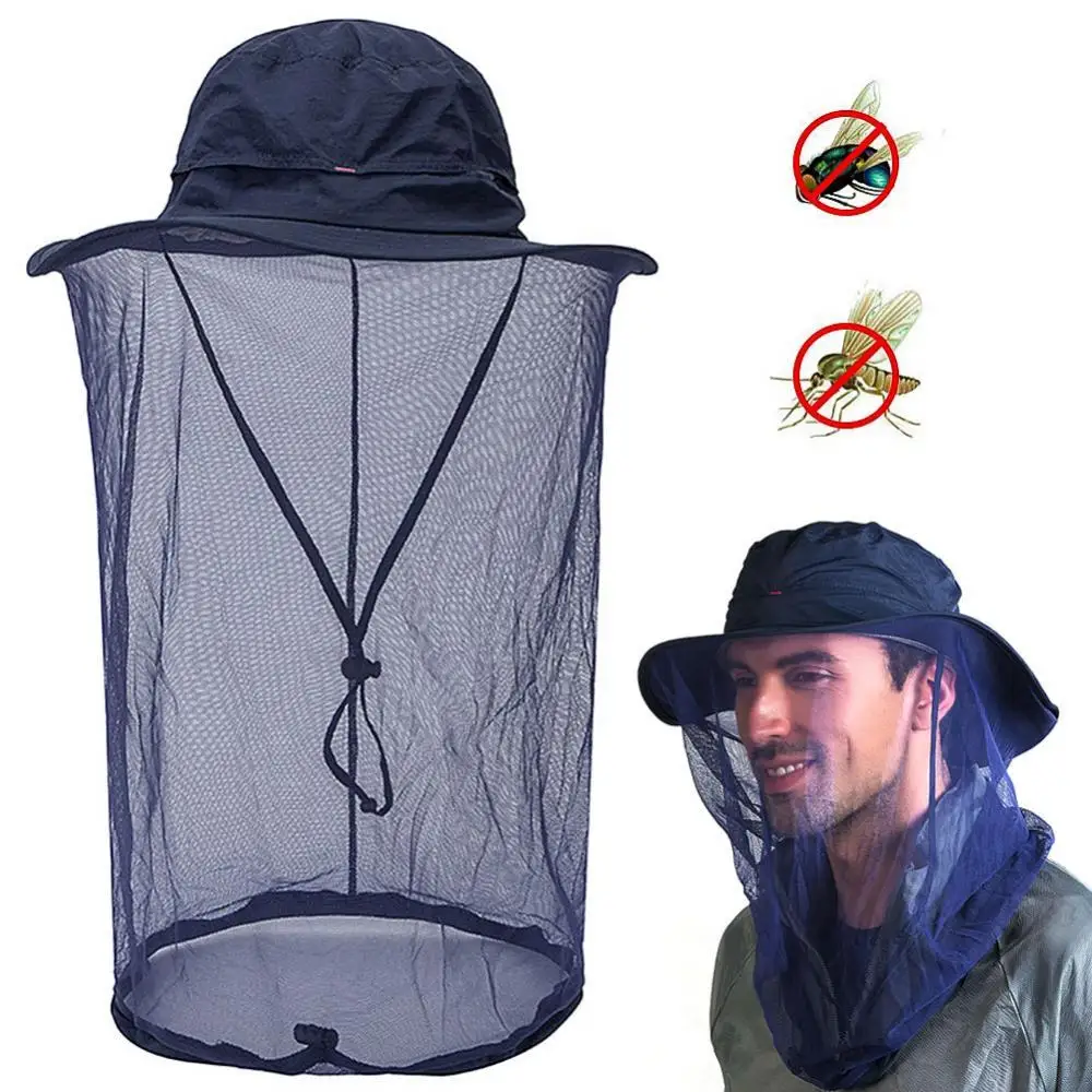 

Unisex Beekeeping Hat Mosquito Net Mesh Net Mask Hat Anti-mosquito Anti-insect Head Face Protection Mask Cap Outdoor Fishing Hat