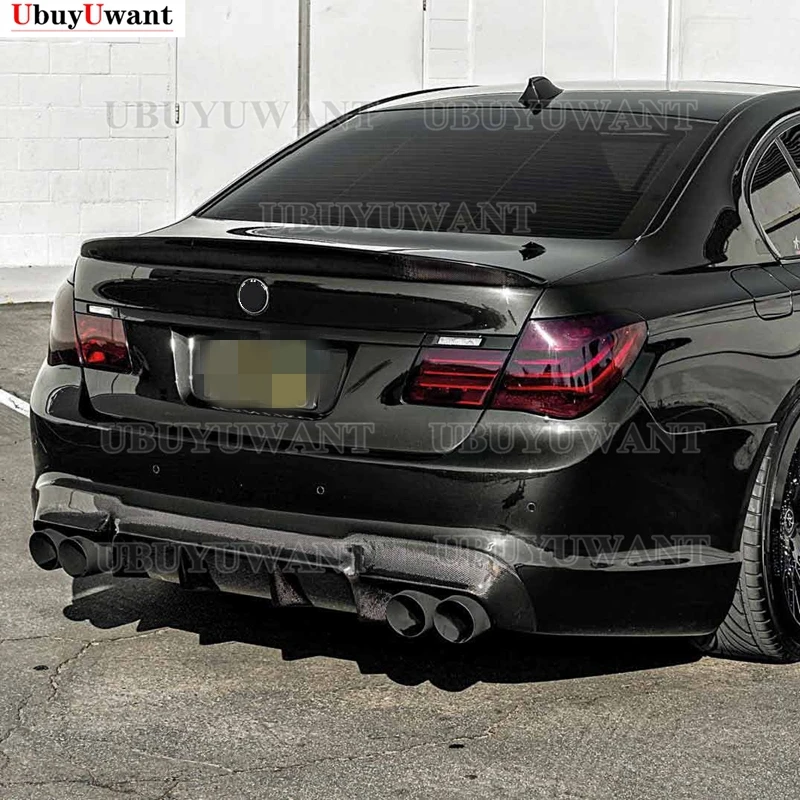 Для BMW 7 серии F01 спойлер 2008-2014 года седан глянцевый черный Задний из углеродного