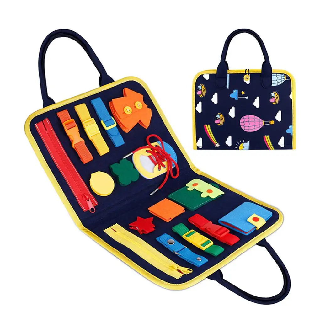 

Kids Paste Busy Book Toy Educational Sticky Board Toys Learning Teaching School Entertainment Playing Plate Gift Type