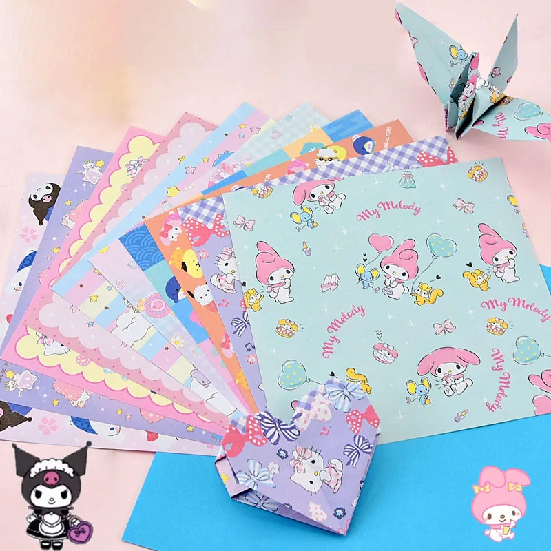 10set/ лот Sanrio Kuromi мелодия корицы Китти Memo Pad милый ручной работы бумаги оригами DIY