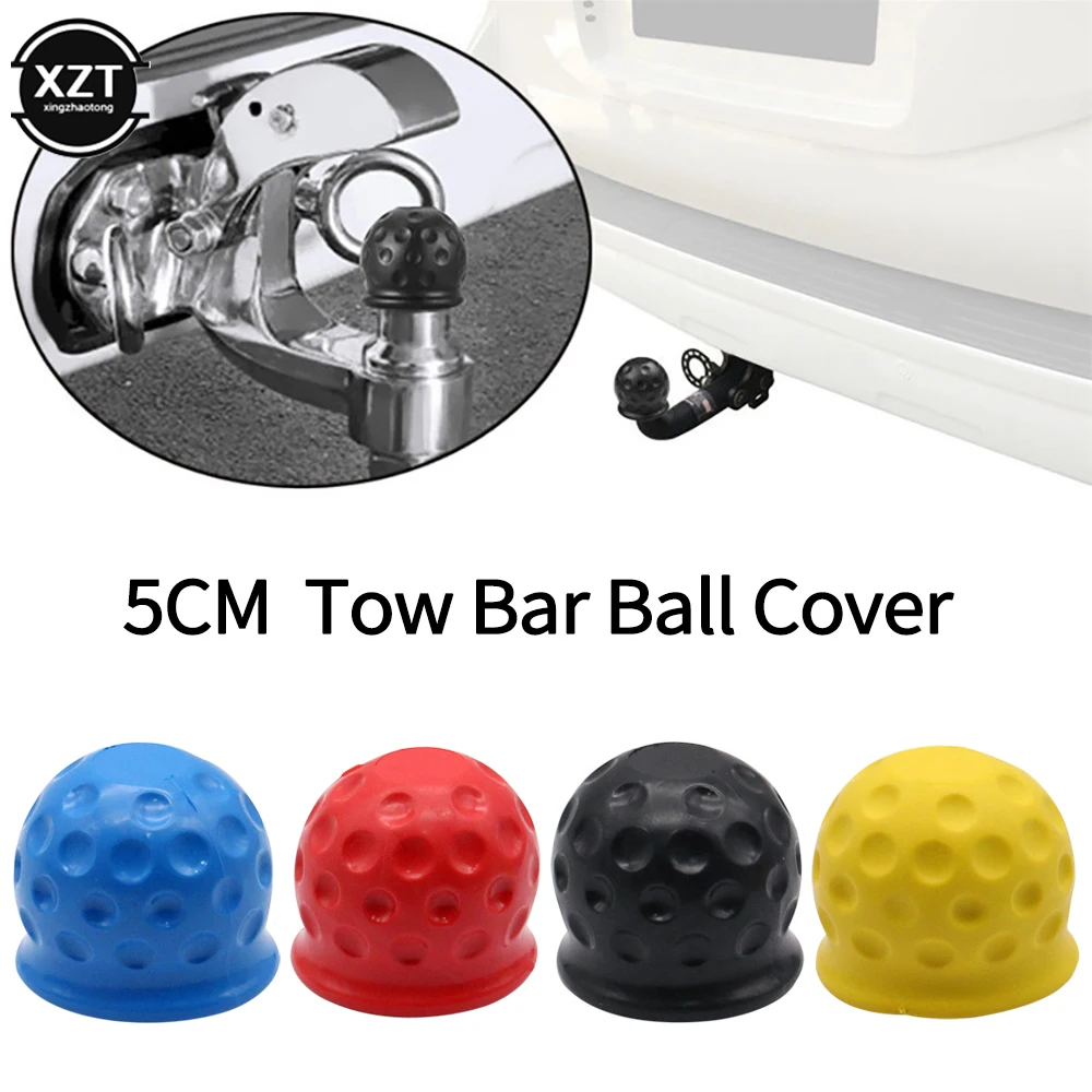 

Universal 50MM Tow Bar Ball Cover Cap Trailer Ball Cover Tow Bar Cap Hitch Trailer Towball Protect Car Accessories 4 Colors