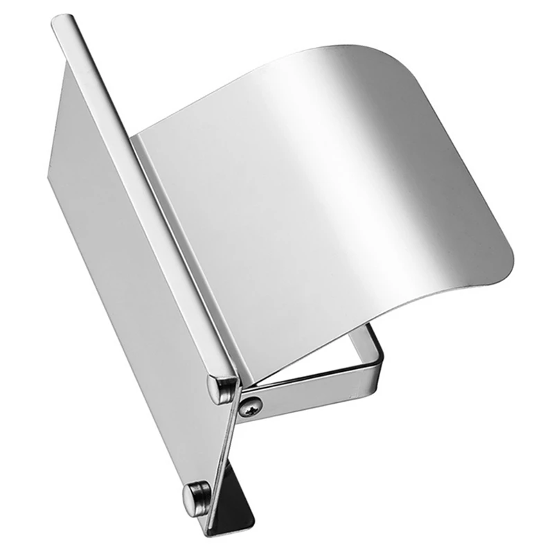 

3X Modern Stainless Steel Wall Mount Toilet Paper Holder With Phone Shelf Roll Paper Holder Bathroom Fixture Bathroom