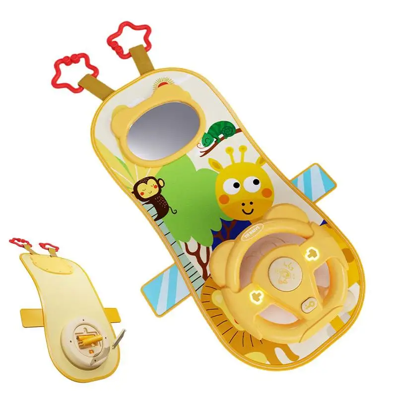 

Toddler Car Seat Toys Toddler Steering Wheel Toy Pretend Play Driving Simulated Toy Stroller Toy Toddler Travel Companion Toy