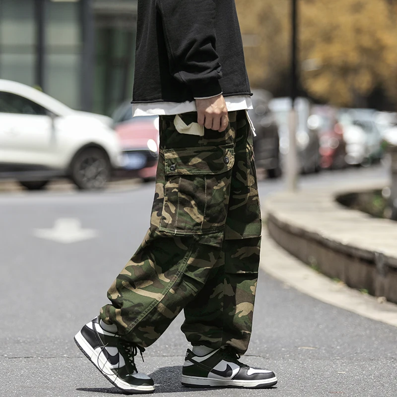 

RUIHUO Camo Cargo Pants Men Joggers Korean Streetwear Harem Pants For Man Chinese Size 5XL 2022 Autumn New Arrivals