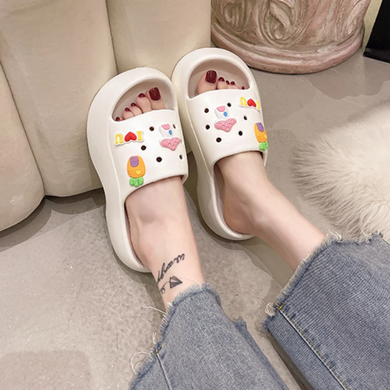 2023 Non-slip Women's Slippers Women EVA Slippers Shoes Indoor Bottom Home Women Slipper Beach Outdoor Flip Flops Couple Sandals