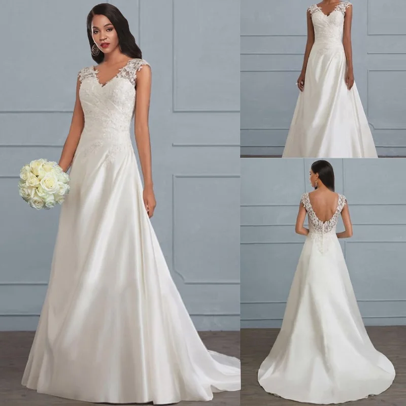 

2022 Summer Solid Color Lace Stitching Suspenders Hollow Backless Dress Toast Wedding Evening Dress