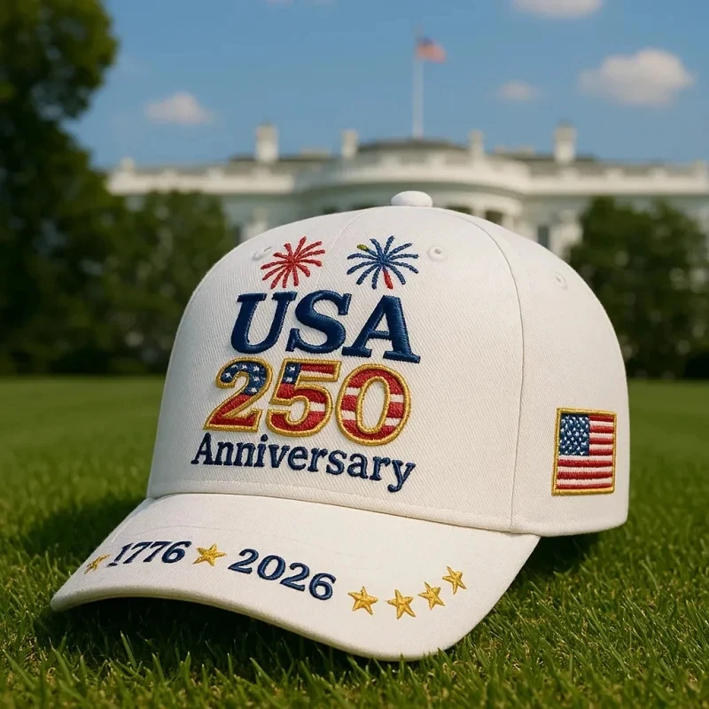 Фото Новая бейсболка к 250-летию США 2025 года, уличная кепка в стиле хип-хоп для пар, солнцезащитный козырек, унисекс, повседневная шляпа для мужчин и женщин №1