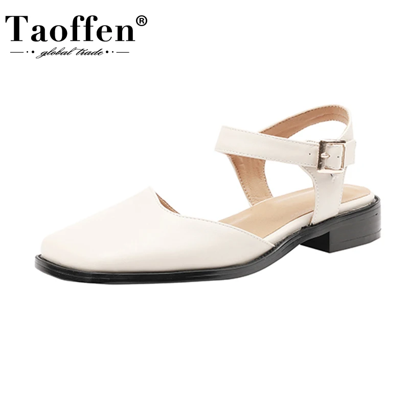 

Taoffen Size 31-43 Sandals For Women 2022 Low Heels Outdoor Fashion Ins Woman'S Shoe Daily Causal Concise Female Footwear