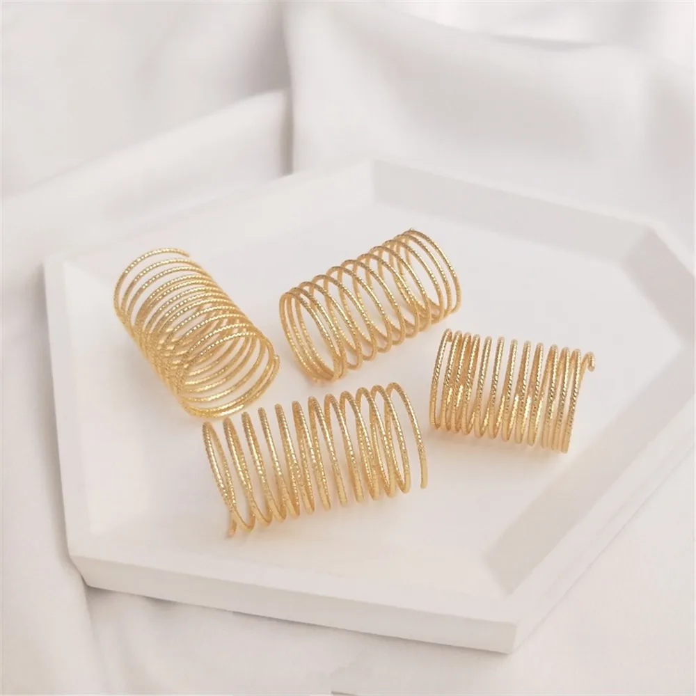 

14K plated gold filled Batch flower copper wire ring diy accessories spring ring manual winding main ring material