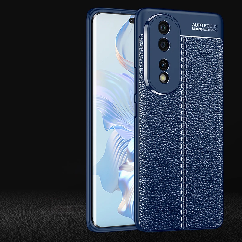 For Huawei Honor 80 Pro Case Cover For Honor 80 Pro Capa New Original Shockproof Back Soft TPU Leather Fundas Honor 80 Pro Cover