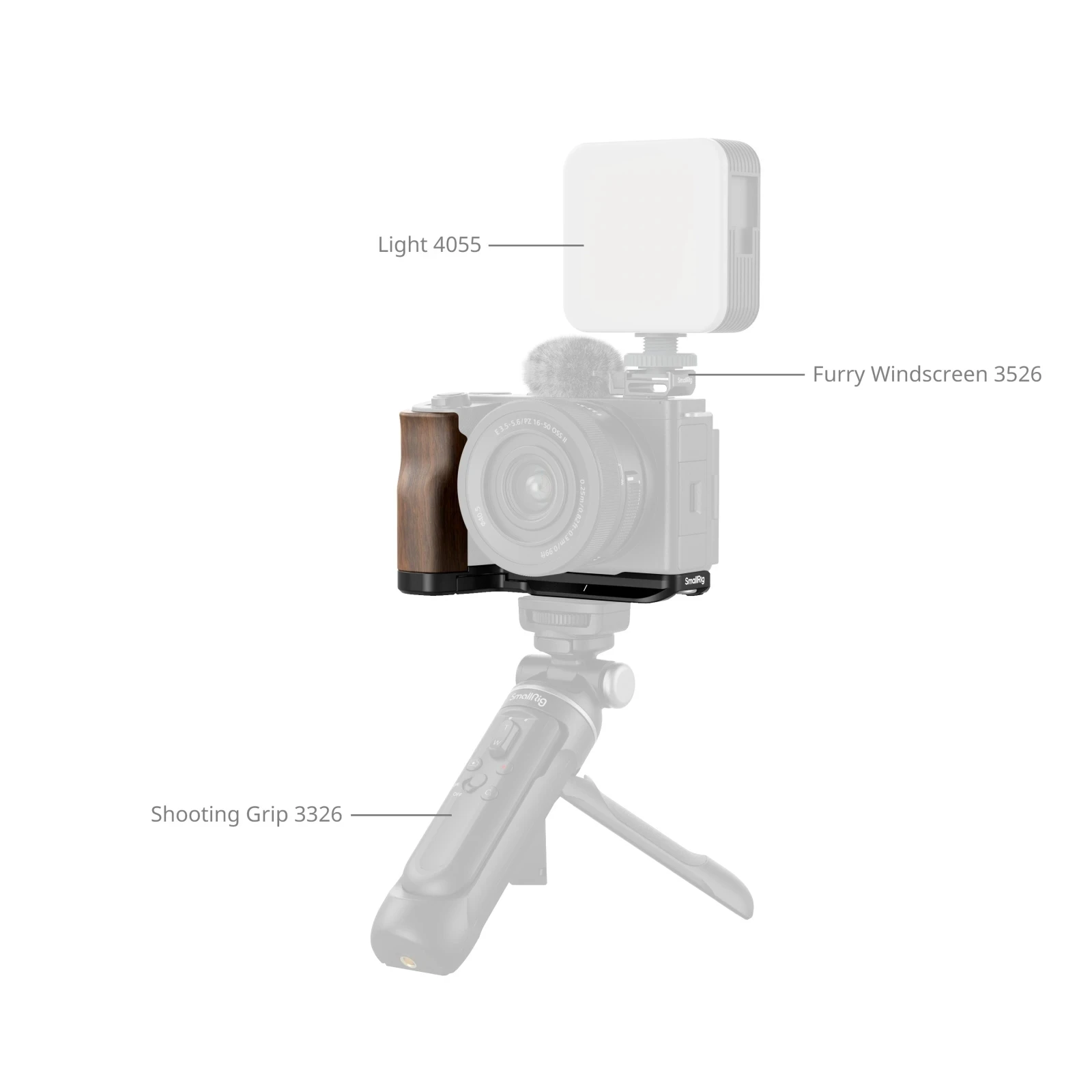 Smallrig HawkLock быстросъемная клетка в комплекте для Sony ZV-E10 II L-образная Монтажная
