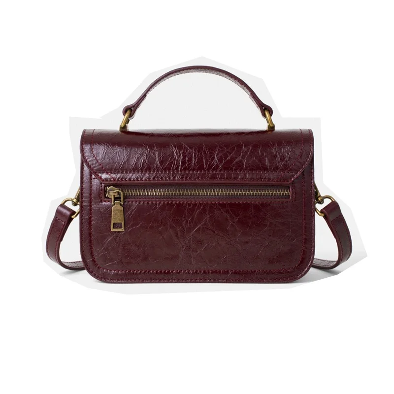 Женская большая сумка из коровьей кожи Oilwax маленькая натуральной женская через