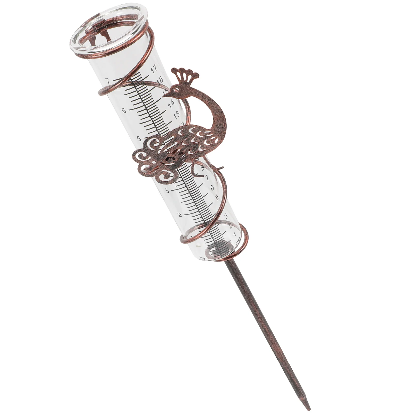 

Rain Gauge Gauges Measuring Cup Rainfall Outdoor Iron Meter Resin Lawn Copper Floating Outdoors