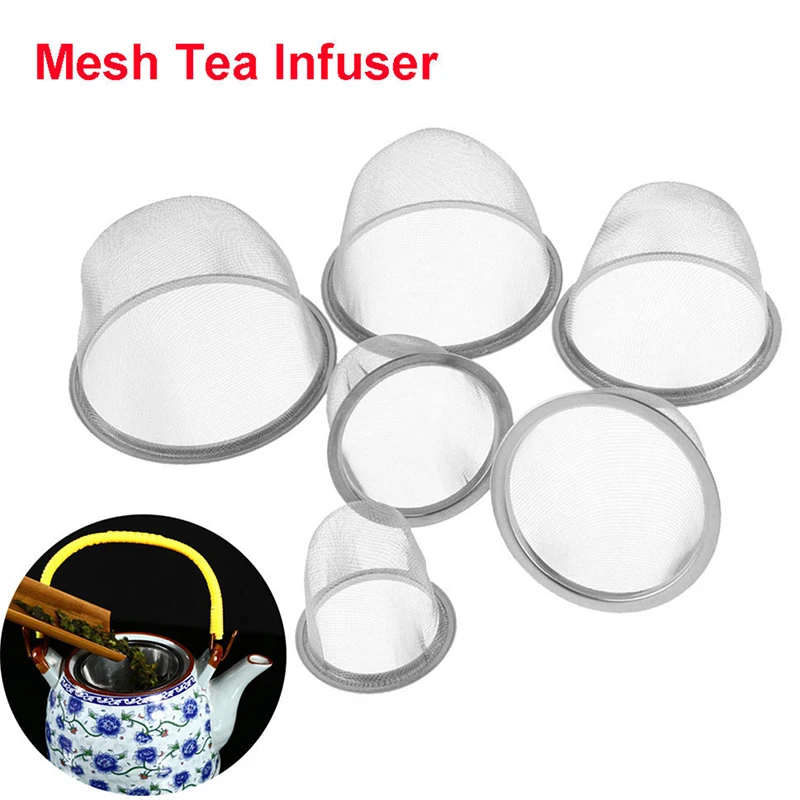 

Многоразмерный многоразовый ситечко для заваривания чая, сетчатый чайник из нержавеющей стали, фильтр для чайных листьев и специй