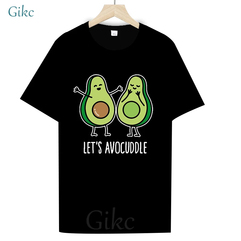 

New Fashion Women T Shirt Cartoon Funny Avocado Print Tops Tee Graphic T Shirt Women Tops Black Tees Kiss 90s Girl Girls Tshirt