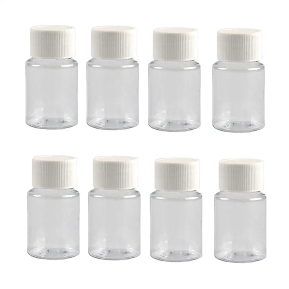 

50PCS 15ml/20ml/30ml/60ml/100ml Plastic PET Clear Empty Seal Bottles Solid Powder Medicine Pill Chemical Container Reagent Vials