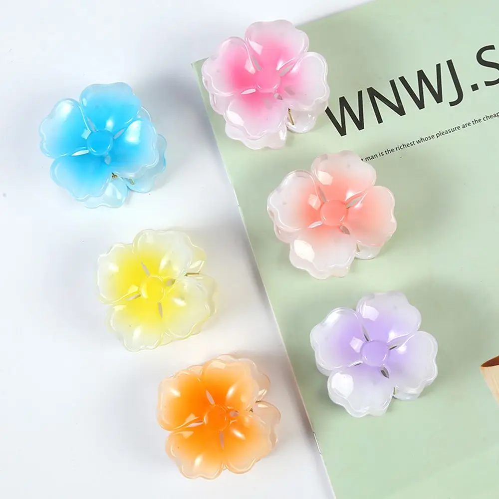 

Винтажные темпераментные заколки для волос в форме цветка, зажимы для волос с градиентными цветами, высококачественные ацетатные заколки д...