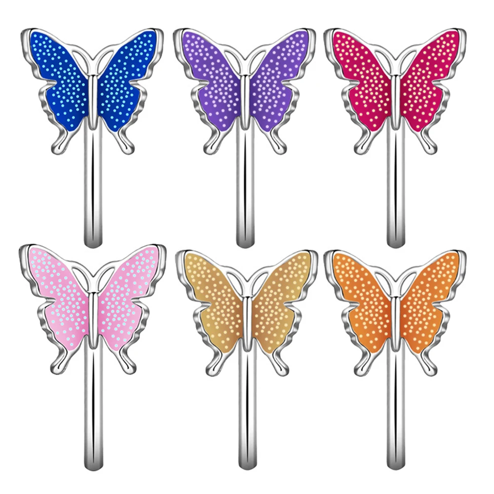 

New Stainless Steel Fake Piercing Nose Ring Butterfly Clip on Nose Ear Clip Cuff Earring for Women Girl Gift Body Jewelry Nariz