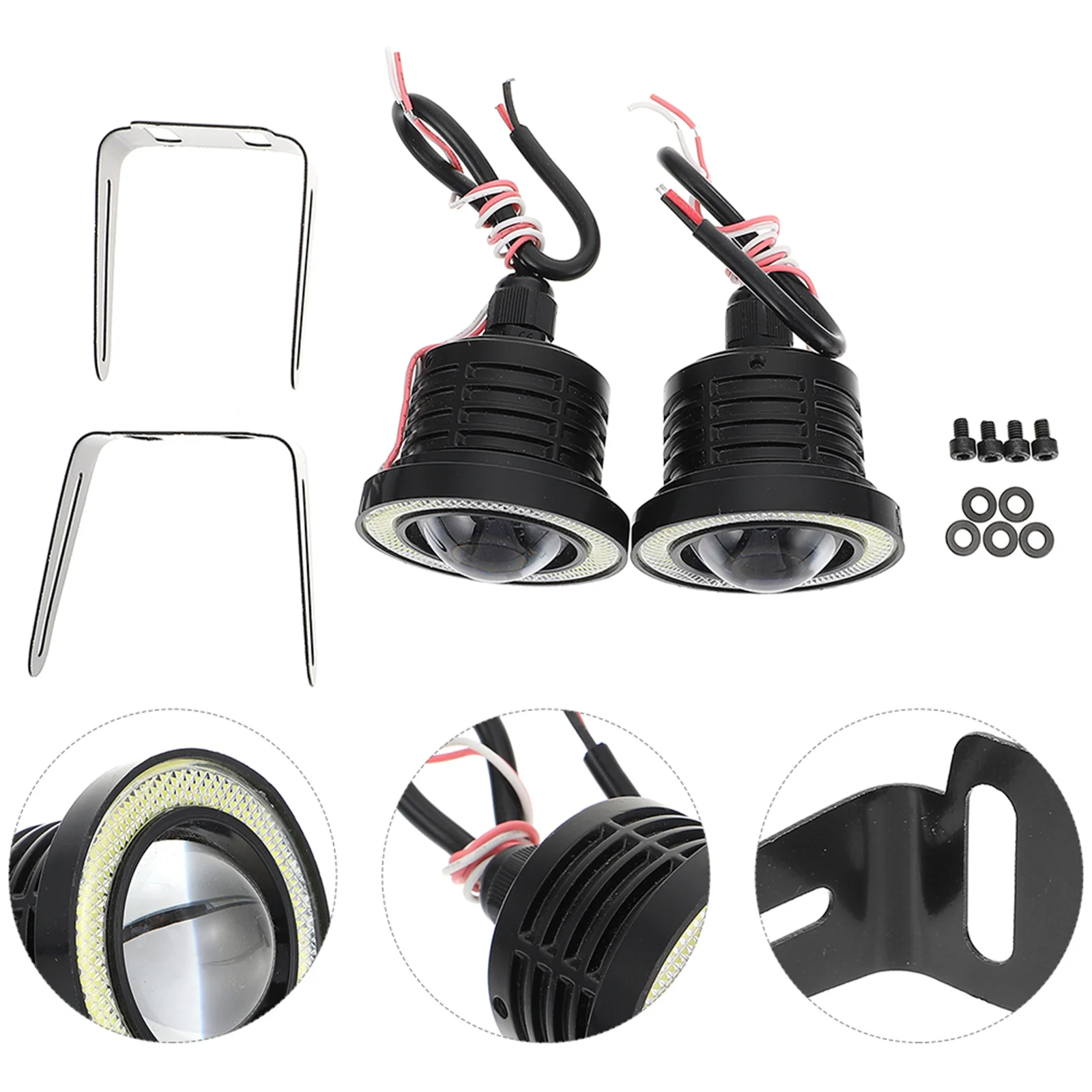

2pcs Car LED Daytime Running Lights LED 12V Backup Reversing Parking Light