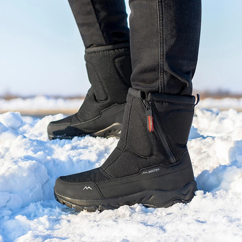 Xiaomi Mijia Winter Mens Hiking Boots Couple Snow Boots Outdoor Casual Short Boots Plus Velvet Warm Women's Outdoor Boots