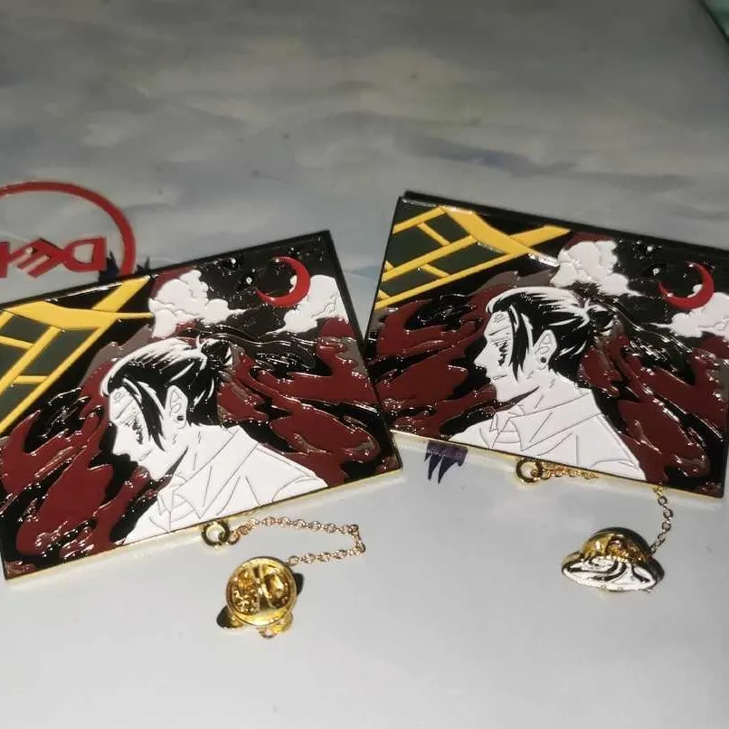 

Аниме юютсу Kaisen Getou Suguru Косплей металлическая значок на цепочке кулон брошь булавки медаль сувенир Рождество коллекция поклонников подарок