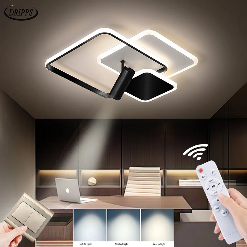 

Современный светодиодный потолочный светильник для гостиной Потолочный светильник для спальни Квадратный светильник для столовой Светил...