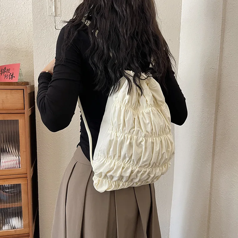 Южная Корея нишевая нейлоновая сумка minmin на шнурке женская новый рюкзак большой