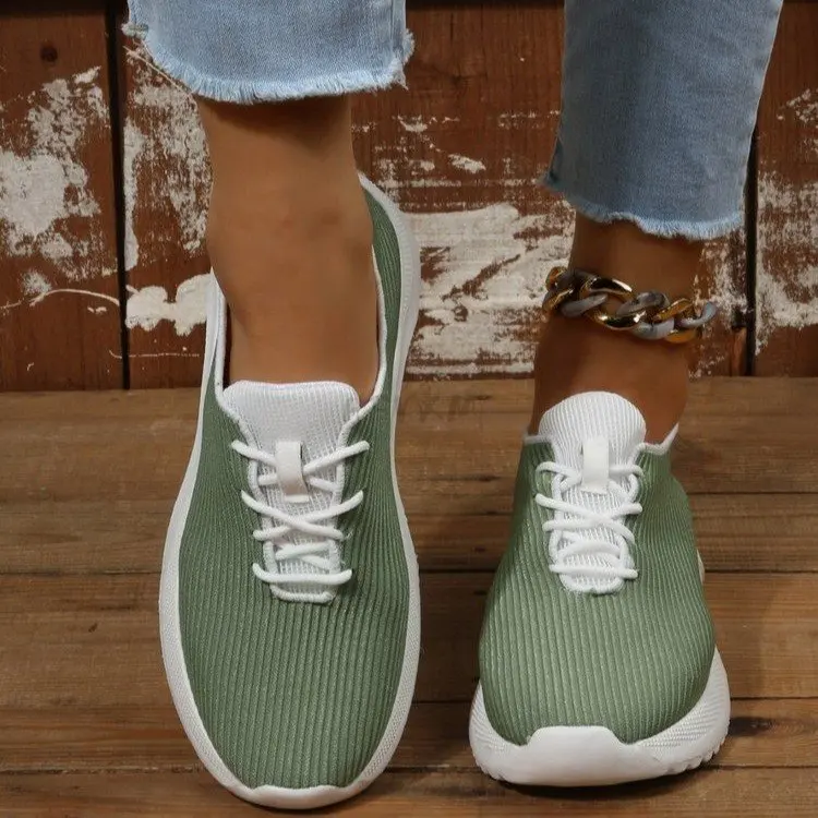 

Women Sneakers Casual Shoes Comfortable Mesh Lace-Up Ladies Sport Shoes Wedges Chunky Women's Vulcanized Shoes Females Sneakers