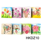 8 шт. 5D цветок специальной формы алмазная живопись вышивка крестиком почтовые открытки праздничный конверт день рождения поздравительные открытки для друга