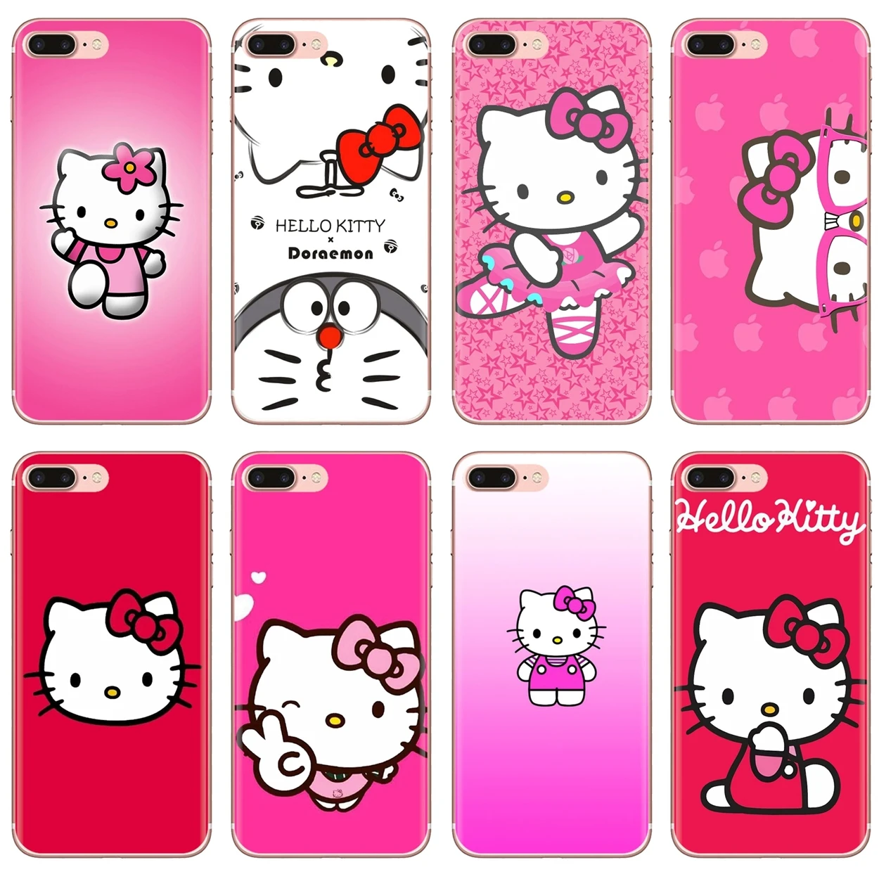 Силиконовый чехол для Xiaomi mi Redmi Note 3 4 4X 5 6 7 8 8t 9 9s 9t 10 pro lite Bear Hello Kitty - купить по