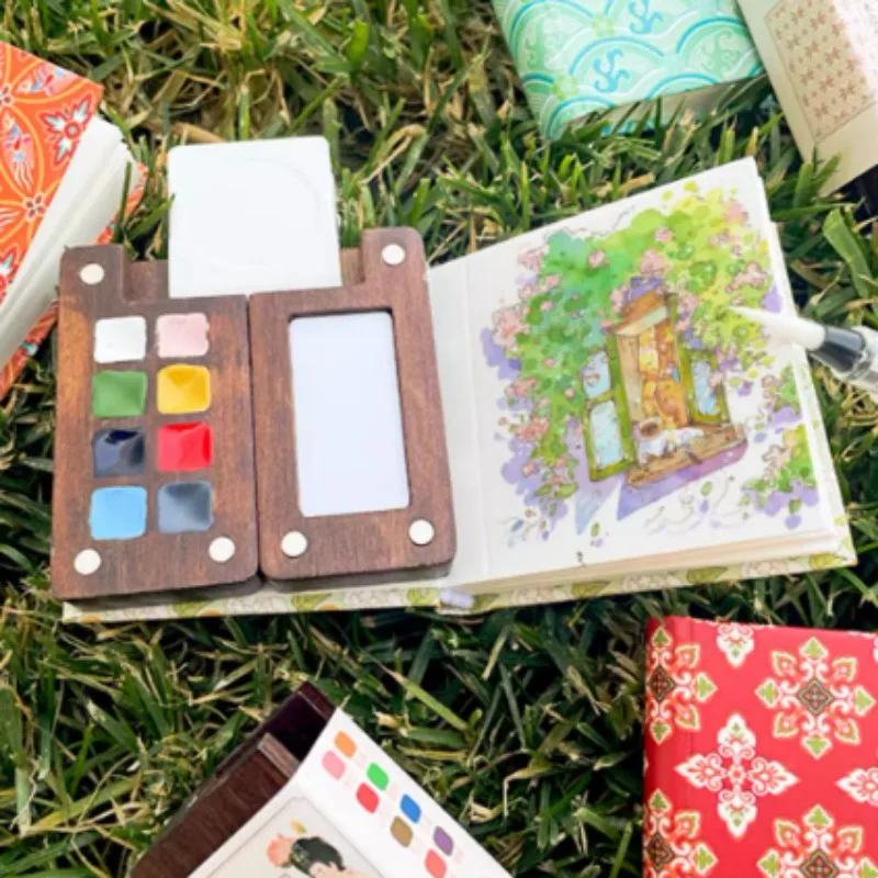 Мини-акварельная коробка для рисования 8 цветов