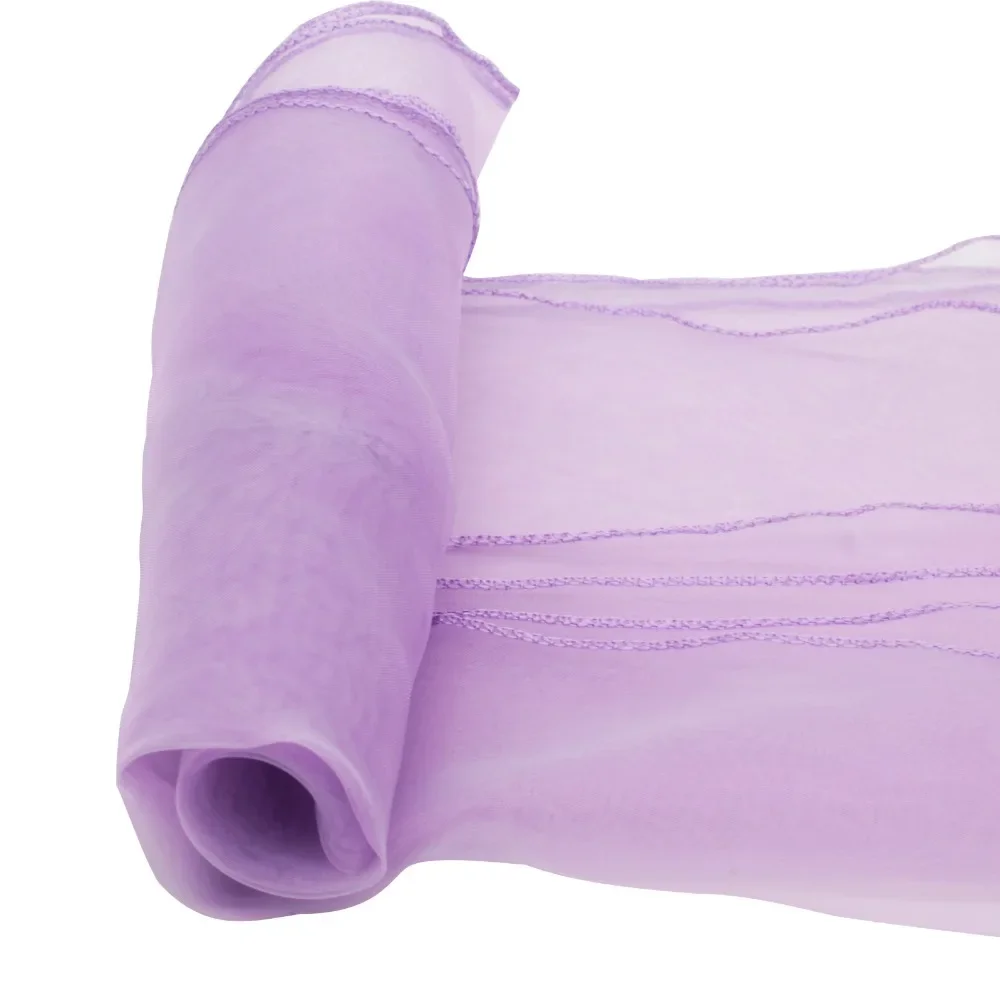 Полупрозрачная скатерть органза из тюля прозрачная марлевая оправа бант