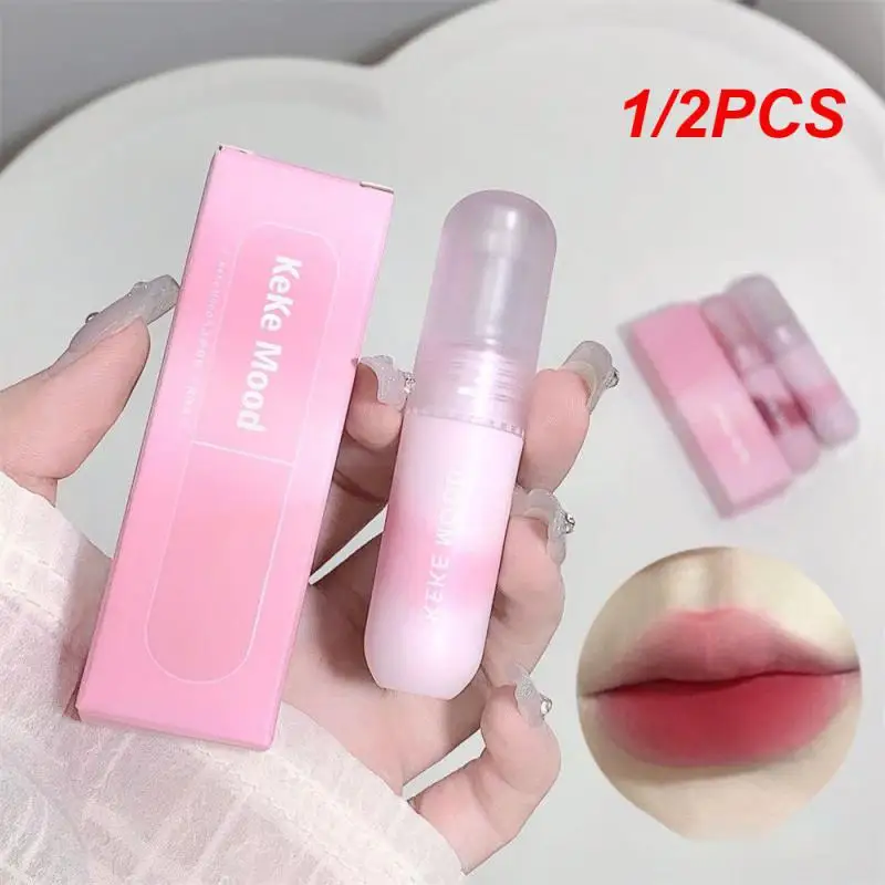 

1/2PCS Not Picky About Skin Color Velvet Lip Gloss Nature Matte Lip Gloss Lip Makeup Whitening Lip Glaze Show White