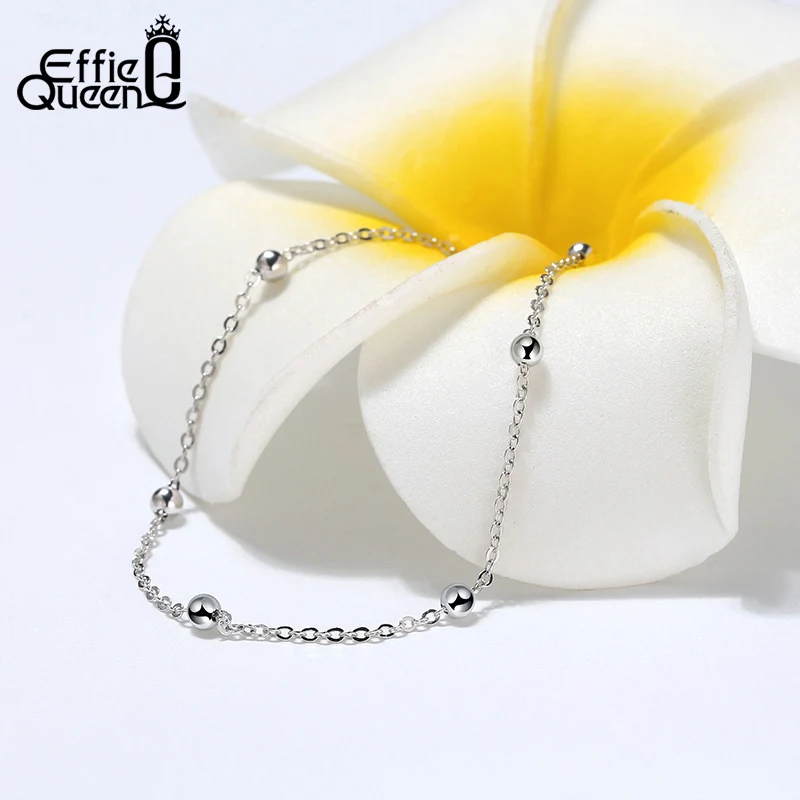 Женский браслет из серебра 925 пробы с бусинами 2 0 мм