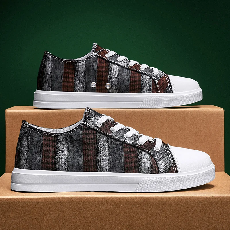 

2022 New Trend Casual Shoes For Men Breathable Vulcanized Canvas Shoes Wearable Adult Canvas Shoe Brand Man Walking Footwear