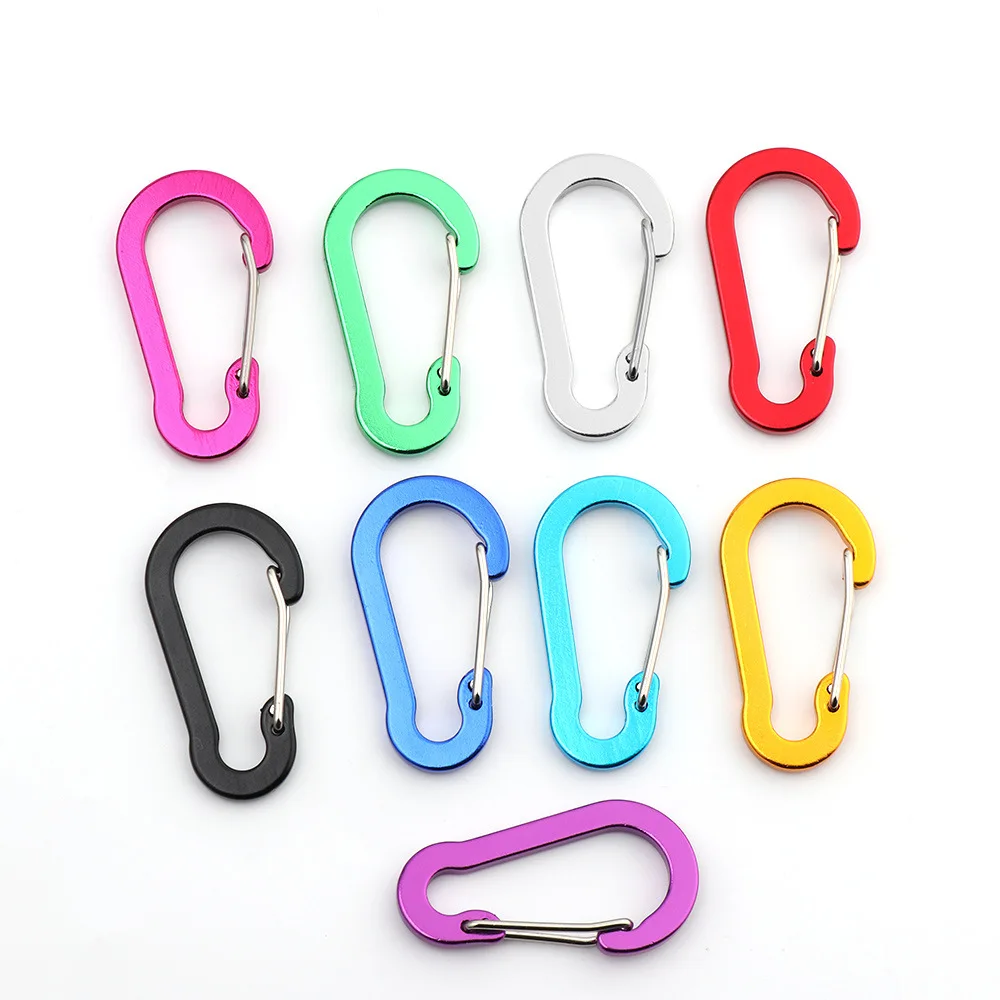 

5pcs Outdoor Carabiner Camping Multi Tool Mountaineering Buckle Steel Small Carabiner Keychain Clips Fishing Climbing Acessories