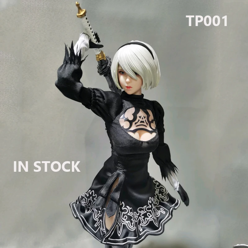 

Toys park TP001 1/6 2B Sister Head Sculpt NieR:Automata black dress accessories Model for 12'' Action Figure doll