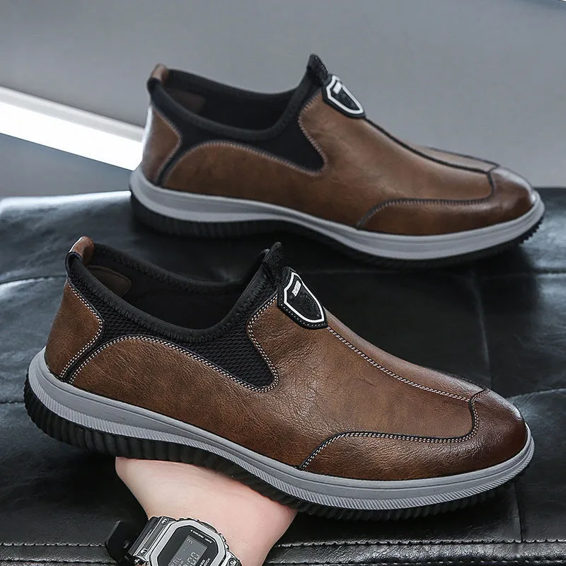 

Male Moccasins Men 39 Breathable Platform Loafers Athletic Shoe Men's Casual Leather Shoes Men Leather Original Sewing Shoes