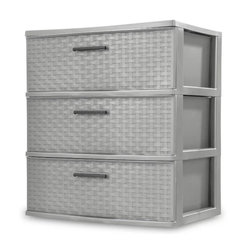 

Sterilite 3 Drawer Wide Weave Tower Cement organizer drawer
