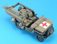 135 scale die cast resin doll model assembly kit american willys ambulance jeep conversion no etching unpainted