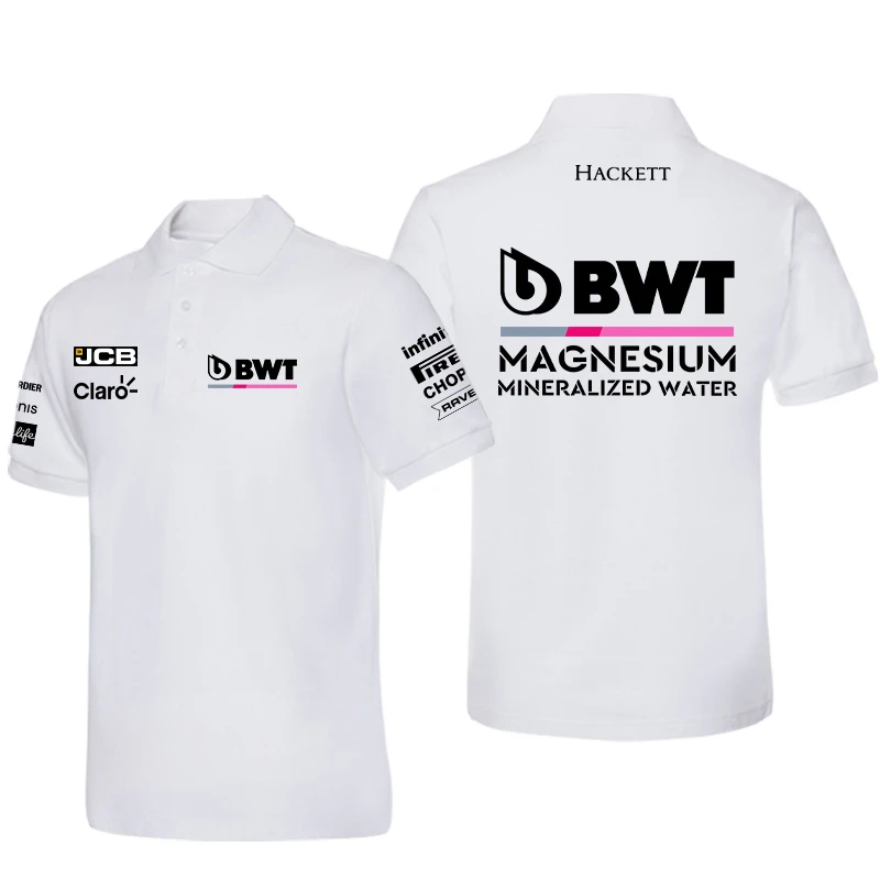 Спортивная одежда BWT Racing Point F1 мужская рубашка-поло с коротким рукавом и отворотом