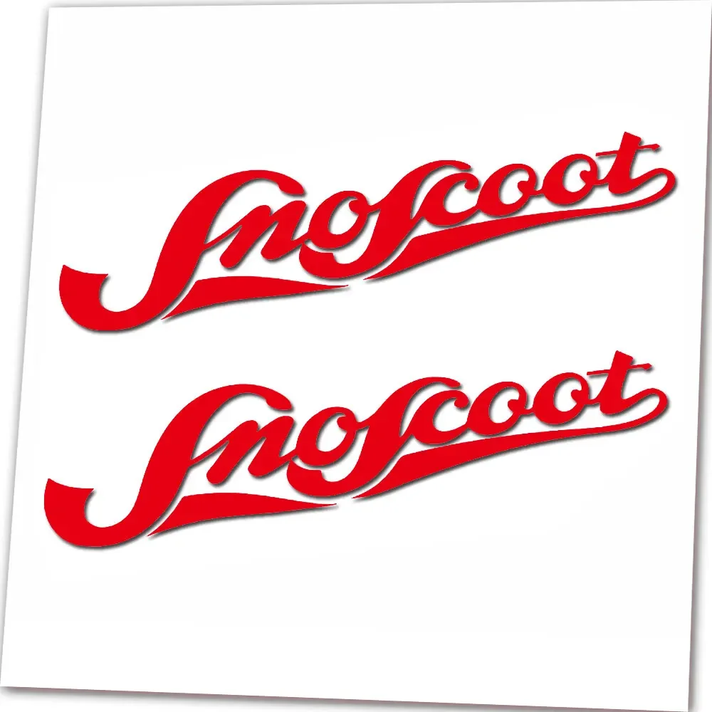 Фото Виниловая наклейка на капот винтажного снегохода SnoScoot шириной 10,5 дюйма №3
