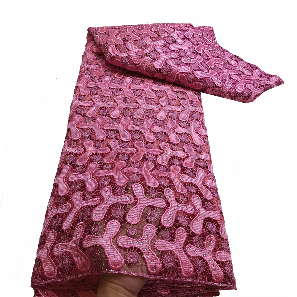 

Bestway Guipure African Lace Fabric 5 Yards 2022 High Quality Women Dress Water Soluble Embroidery Nigerian Lace Material