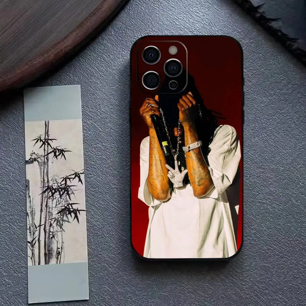 Фото Чехол для телефона Rapper P-Playboi Carti для iPhone 17, 16, 15, 14, 13, 12, 11 Plus, Pro Max и других моделей, мягкий черный чехол №4