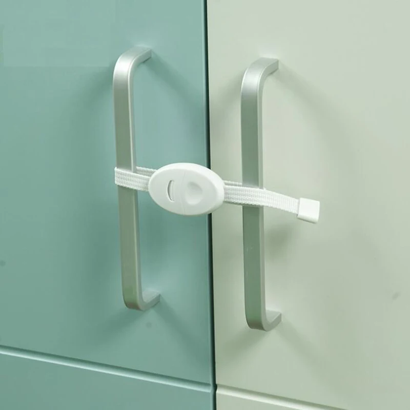 New 2Pcs Child Anti-pinch Safety Cabinet Door Lock Baby Kids Toddlers Infant Security Protection Cabinet Window Door Interlocks