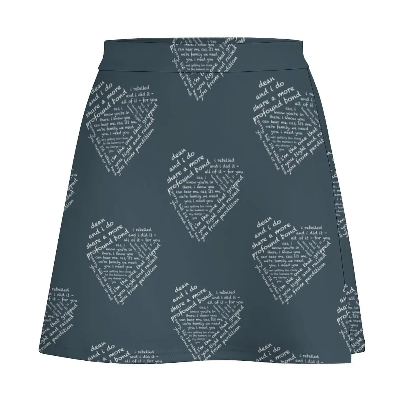 Цитаты Сердца - Destiel (Белая) Мини-юбка летние платья для женщин 2025 Короткие юбки